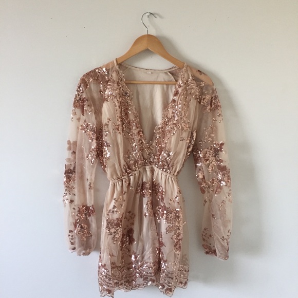 Gold Surplice Romper - Picture 4 of 7